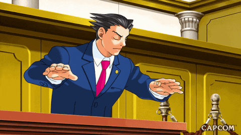 phoenix wright slamming the table in court